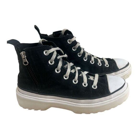 Converse Chuck Taylor All Star Lugged Lift High Black Sneakers Size 5 Kids - Picture 1 of 9